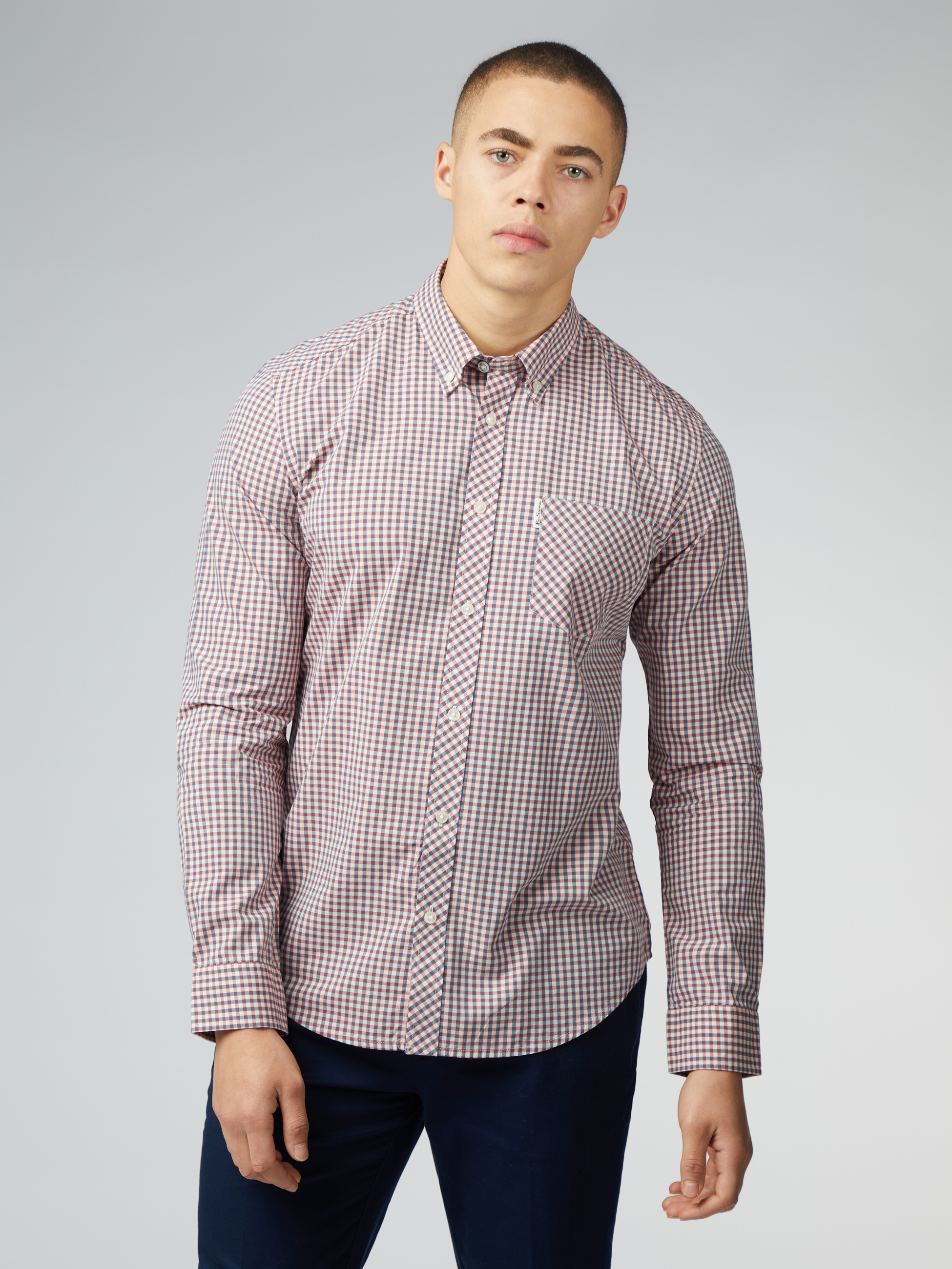Camisa de Cuadros Gingham Manga Larga