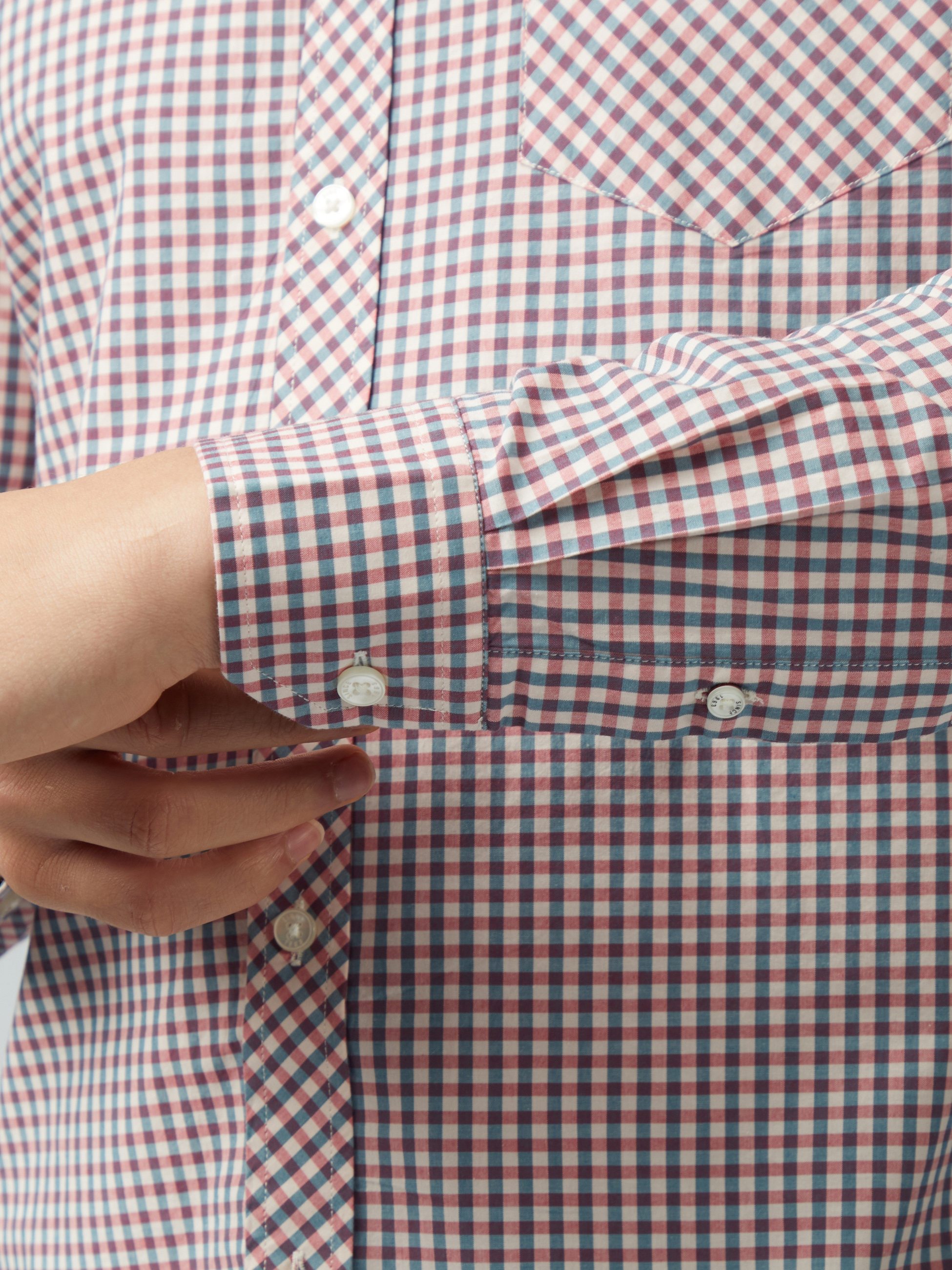 Camisa de Cuadros Gingham Manga Larga - Imagen 5