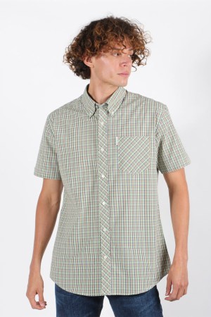 Camisa Cuadros Mini Gingham Manga Corta