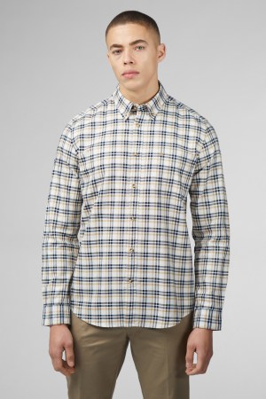 Camisa Cuadros Oxford Manga Larga