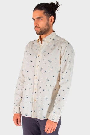 Camisa Estampado Conversacional Manga Larga