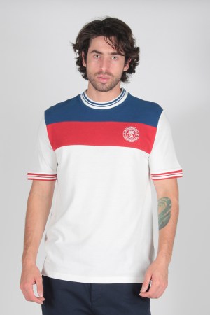 Playera Piqué en Bloques de Color