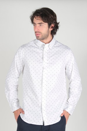 Camisa Estampado Amebas Manga Larga