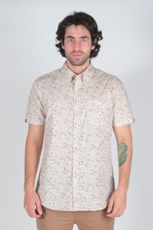 Camisa Mono Floral Británico Manga Corta