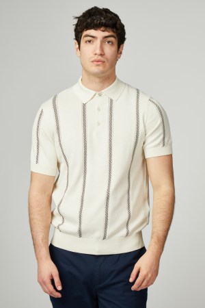 Polo de Punto Rayas Jacquard