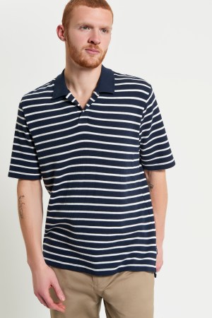 Polo Texturizado de Rayas Waffle