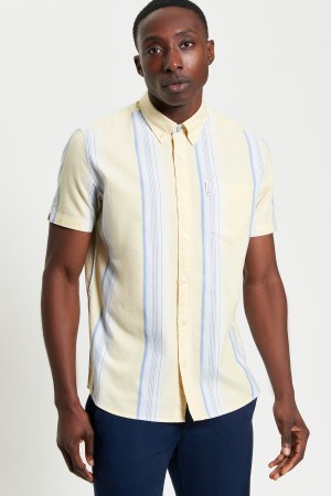 Camisa Oxford de Rayas Manga Corta