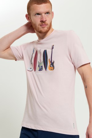 Playera Estampada Surf & Guitars