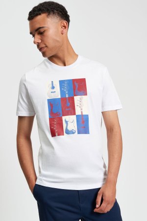 Playera Estampada Pop Art Guitars