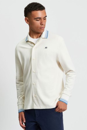 Polo Piqué de Manga Larga con Punta
