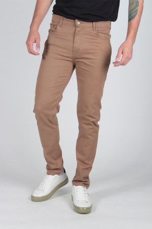 Pantalón Vaquero en Gabardina de Cinco Bolsillos